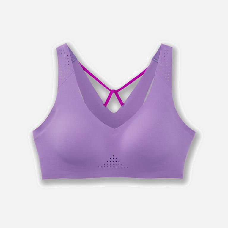 Brooks Dare V Neck - Run Bra Mujer - Moradas (GV2574913)